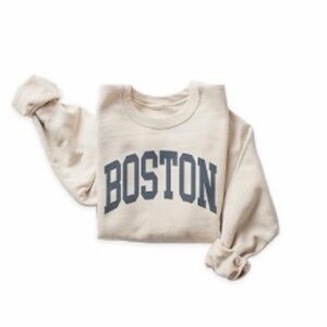 Gildan Cream Boston Print Sweatshirt